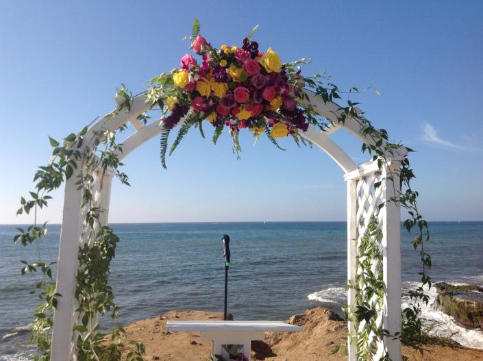 Elegant Wedding Arch on Beach